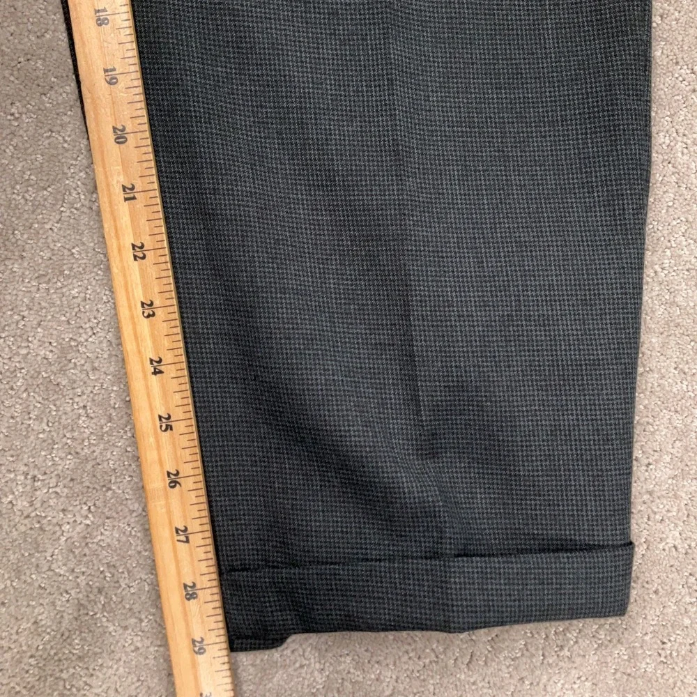 J. Riggins Suit Mens 38R Gray Bue Double Breasted  Tailored Corporate Wool VTG
